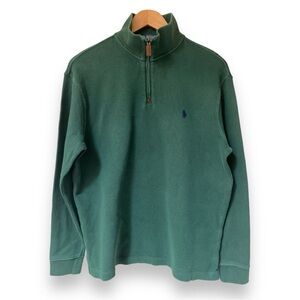 Ralph Lauren Men’s 1/4 Zip Cotton Sweatshirt | Size Medium | Green | $30.00